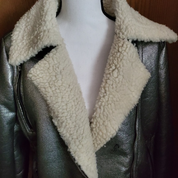 Jou Jou Jackets & Blazers - NWT Jou Jou Silver  Jacket